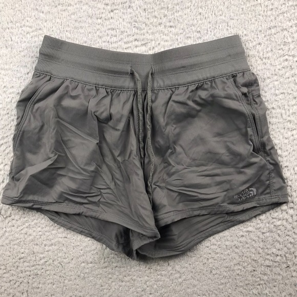 The North Face Pants - The North Face Aphrodite Motion Shorts Womens M Gray Nylon Drawstring 3.5"